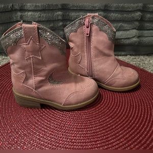Adorable little girl cowboy boots! Pink & sparkles size 5